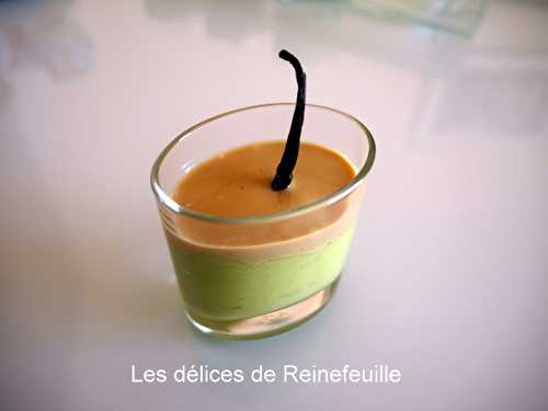 Dessert fabuleux banane-avocat, caramel à la fleur de sel