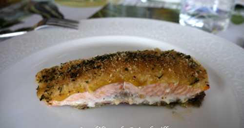 Dos de saumon en croûte de parmesan