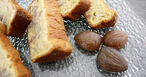 Gâteau moelleux aux brisures de marrons glacés