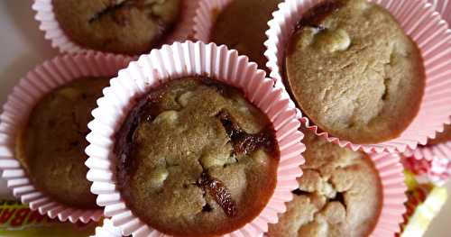 Muffins poires-carambar sans oeuf