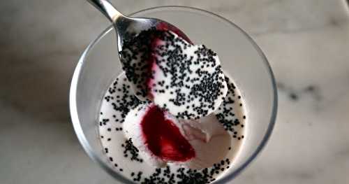 Panna cotta surprise aux framboises