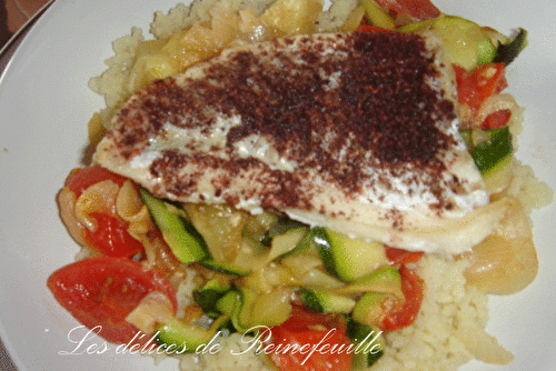 Poisson au sumac et salade de couscous