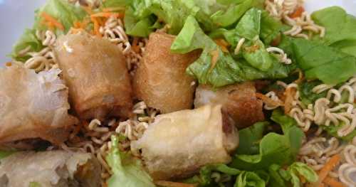 Salade aux nems façon asiatique