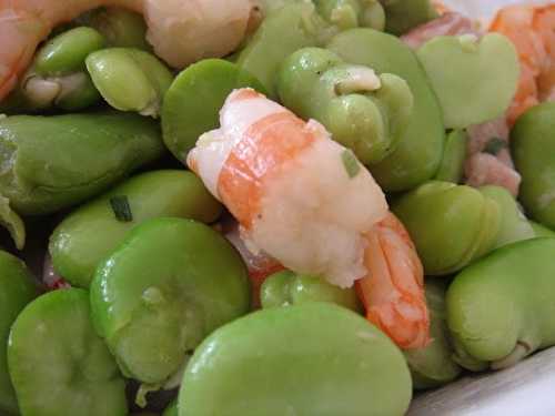 Salade de féves aux gambas