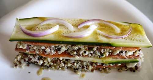 Salade de quinoa en millefeuille