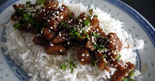 Seitan façon porc au caramel