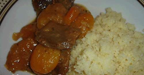 Tajine d'agneau aux abricots secs