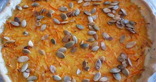 Tarte aux carottes et aux graines de courge