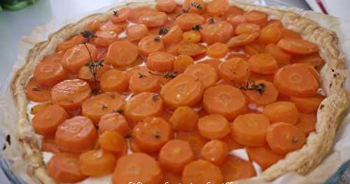 Tarte aux carottes, ricotta et miel