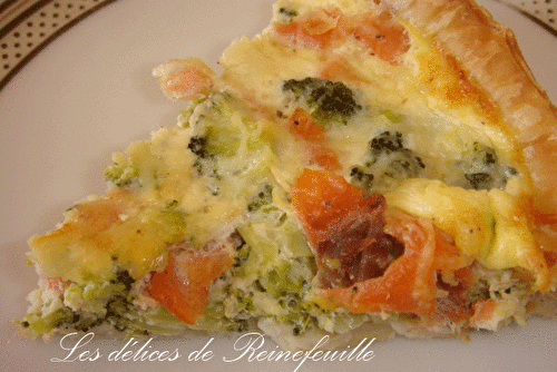 Tarte brocolis-saumon