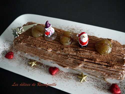 Bûche roulée marron-chocolat