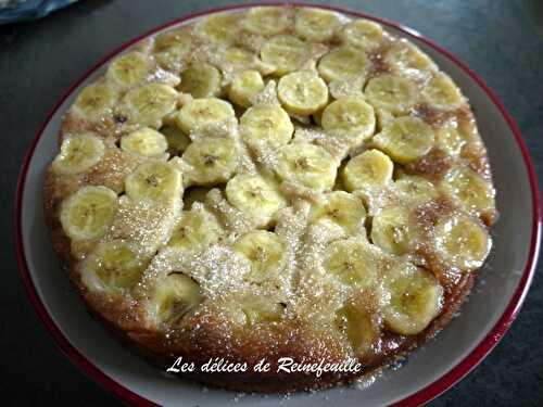 Gâteau renversé aux bananes