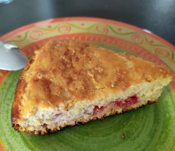 Gâteau à la poêle aux framboises