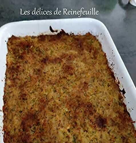 Gratin de riz  aux courgettes 