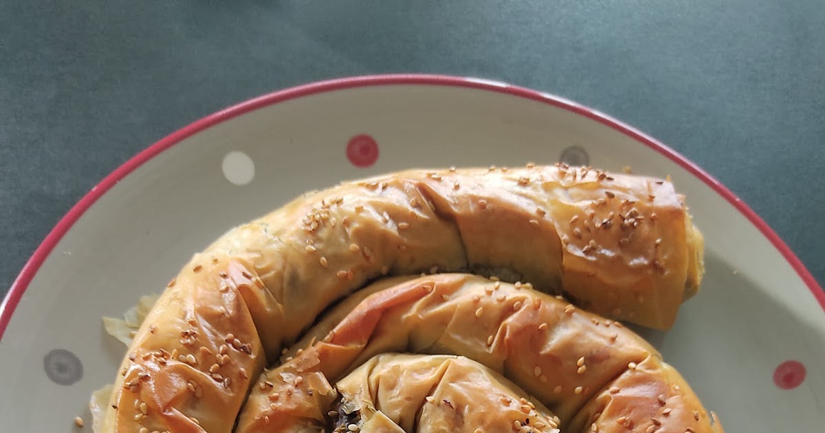 Escargot de pâte filo aux légumes 