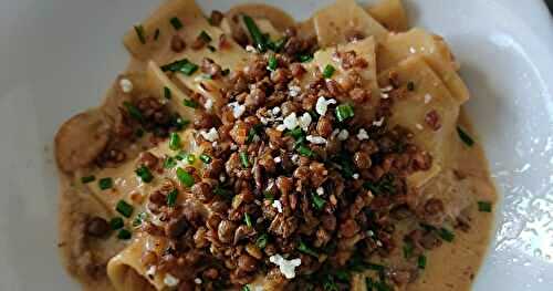 Lasagnes fumées aux  lentilles croustillantes