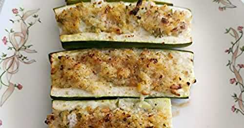 Courgettes farcies au boulgour et au citron confit