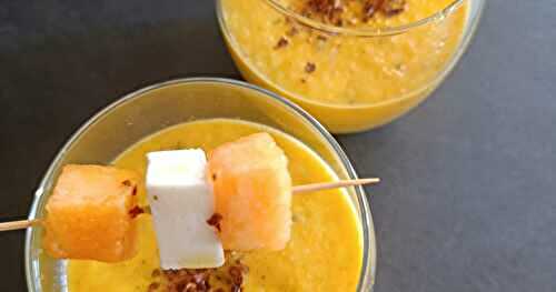Verrines de melon et concombre à la menthe (vegan)