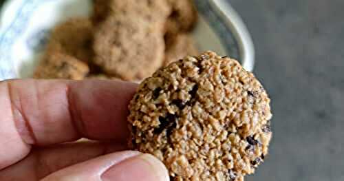 Mini cookies au beurre de cacahuètes et chocolat
