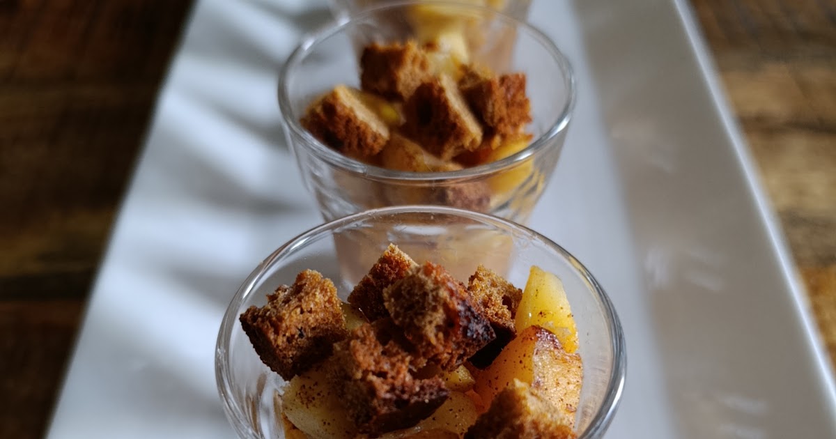 Mini verrines de pommes au pain d'épices