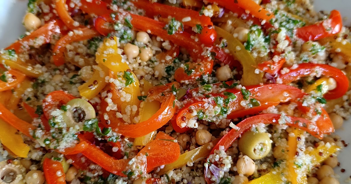Salade méditerranéenne aux poivrons (vegan)