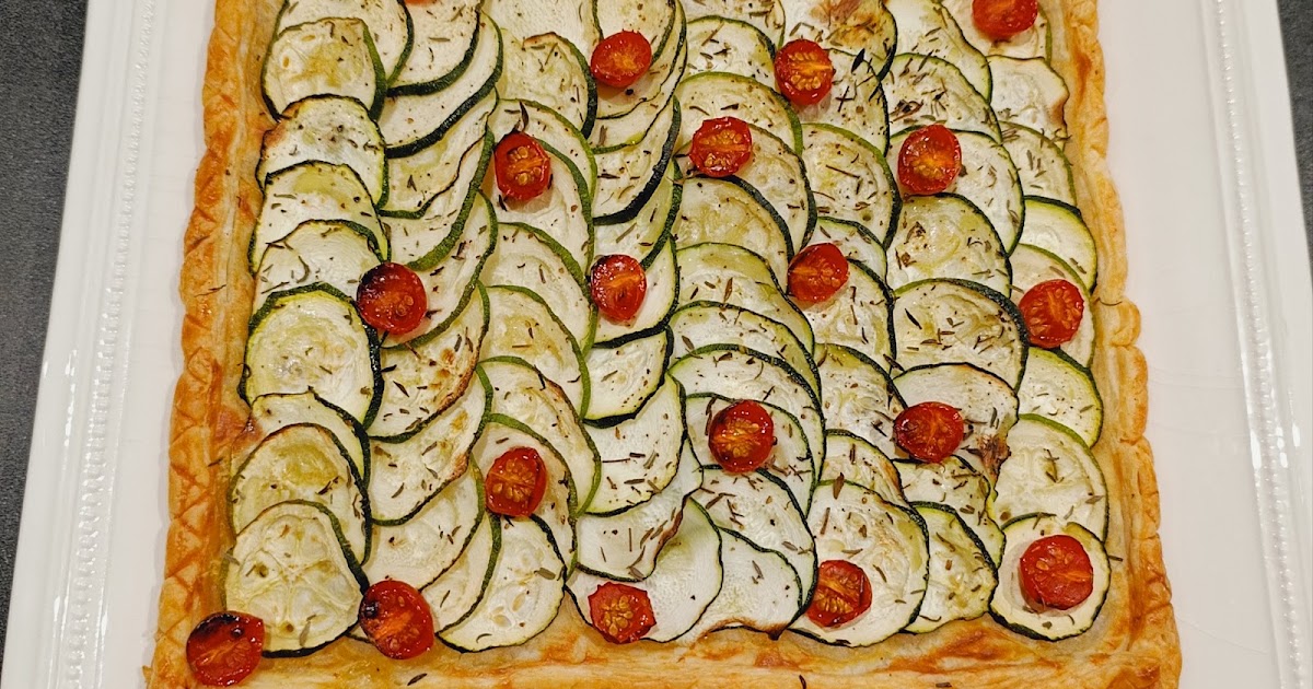 Tarte fine à la courgette et moutarde