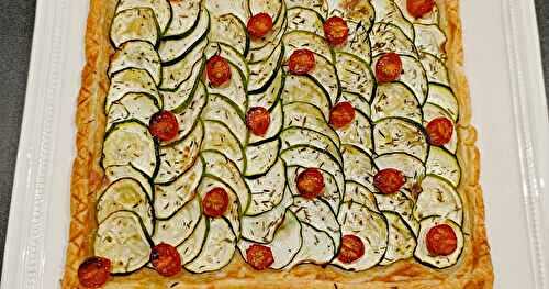 Tarte fine à la courgette et moutarde