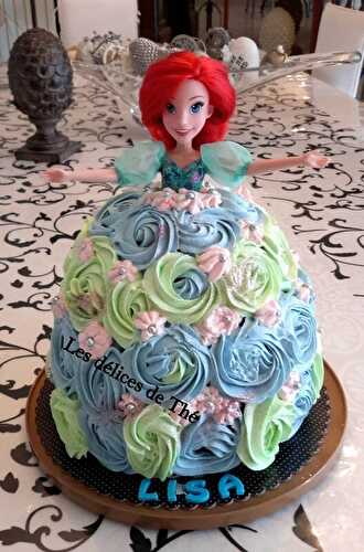 Gâteau Poupée Ariel 3D