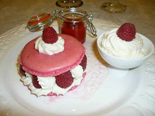 Macarons aux framboises