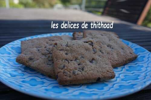 Biscuits farine de châtaigne et pépites de chocolat