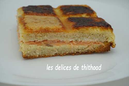 Croque tablette au saumon fumé