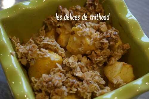 Crumble de pommes aux flocons d’avoine