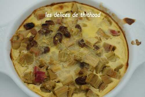 Flans rhubarbe et raisins secs (ww)