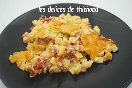 Gratin de crozets au chorizo et au beaufort