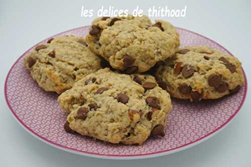 Gros cookies amandes et chocolat