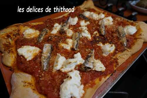 Pizza ricotta et anchois