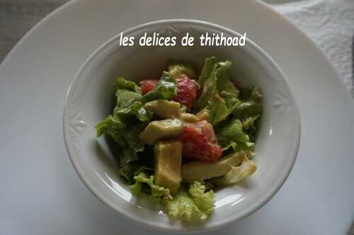 Salade d’avocat et pamplemousse