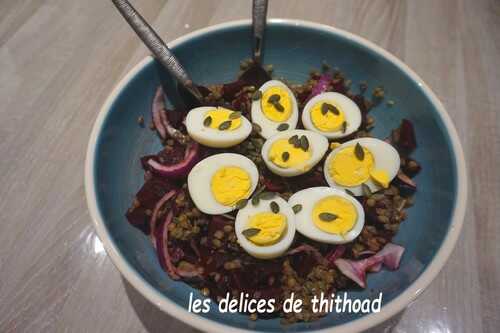 Salade de lentilles et betteraves