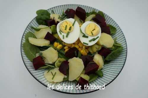 Salade de pommes de terre et betteraves (ww)