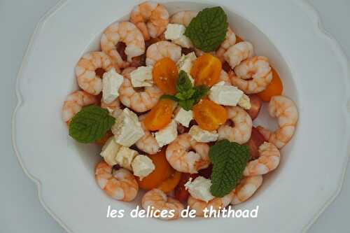 Salade de tomates et crevettes