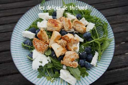 Salade poulet et myrtilles