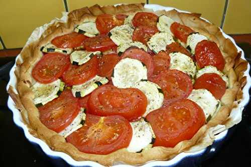 Tarte aux tomates et courgettes