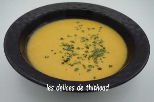 Velouté de patates douces à la poire