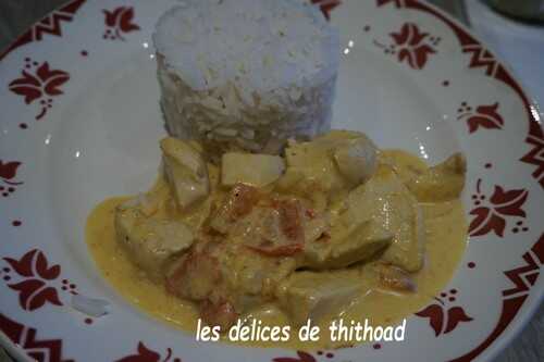 Wok de poulet au lait de coco