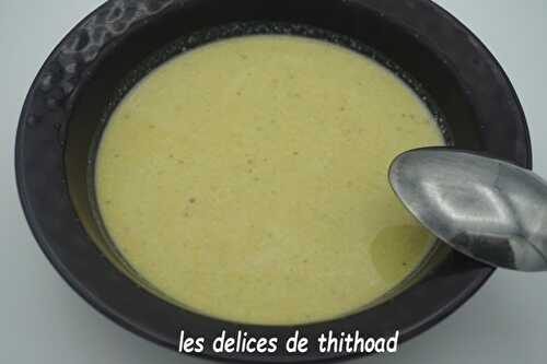 Potage petits pois, topinambours et boursin