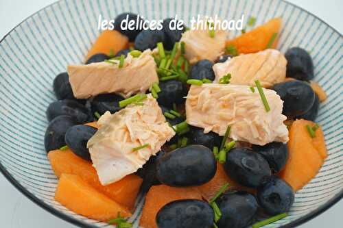 Salade de melon, raisin et saumon (recette autour d’un ingrédient #78)