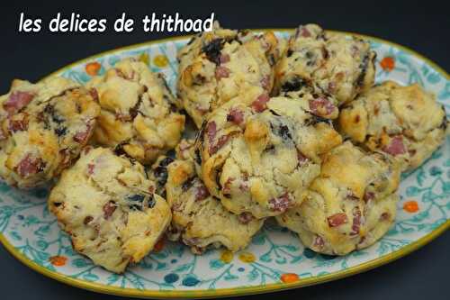 Cookies aux pruneaux et dés de jambon