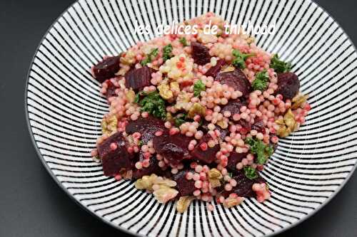 Salade de couscous perlé aux betteraves