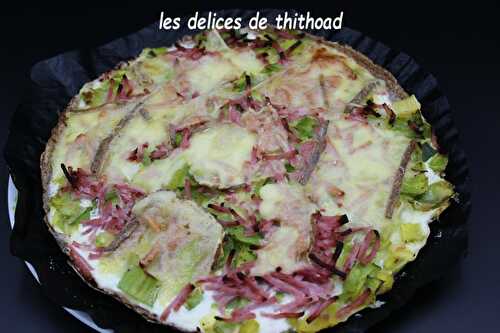 Tarte/galette poireaux raclette