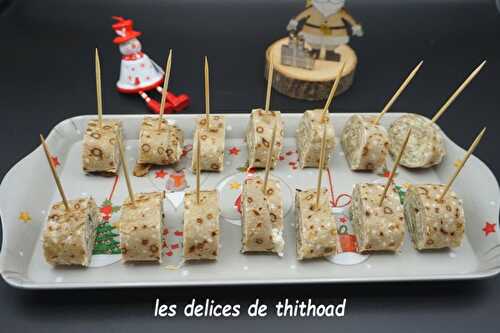 Bouchées de galette de sarrasin chèvre artichaut